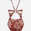 Women's Deep V One Piece Swimsuit