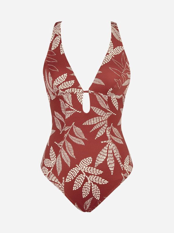 Women's Deep V One Piece Swimsuit