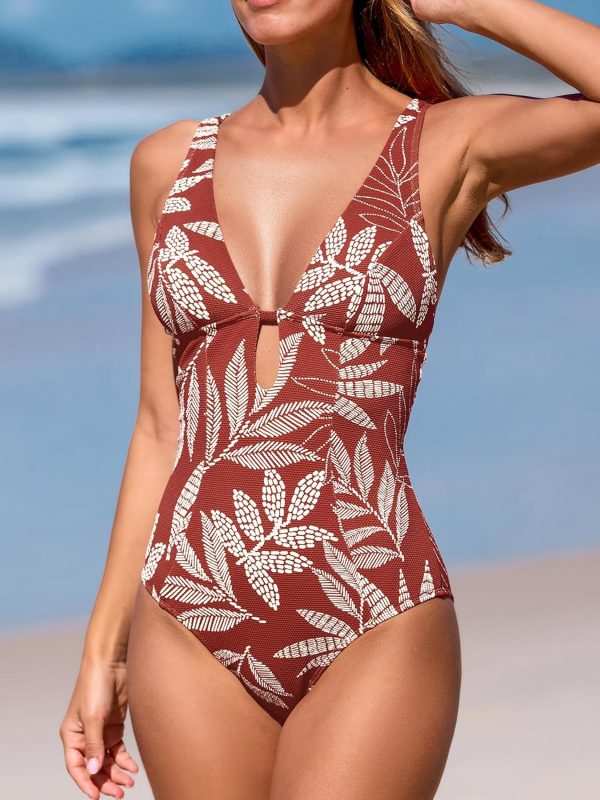 Women's Deep V One Piece Swimsuit