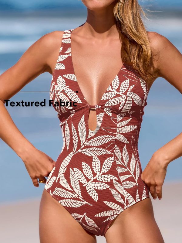 Women's Deep V One Piece Swimsuit