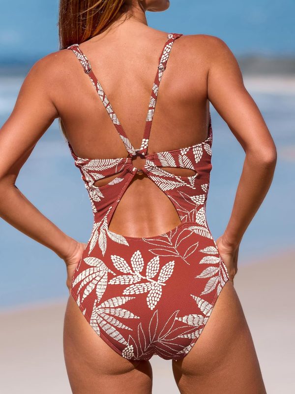 Women's Deep V One Piece Swimsuit