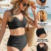 810UXYfwPnL._AC_SL1500_ Twist Front High Waist Bikini Set
